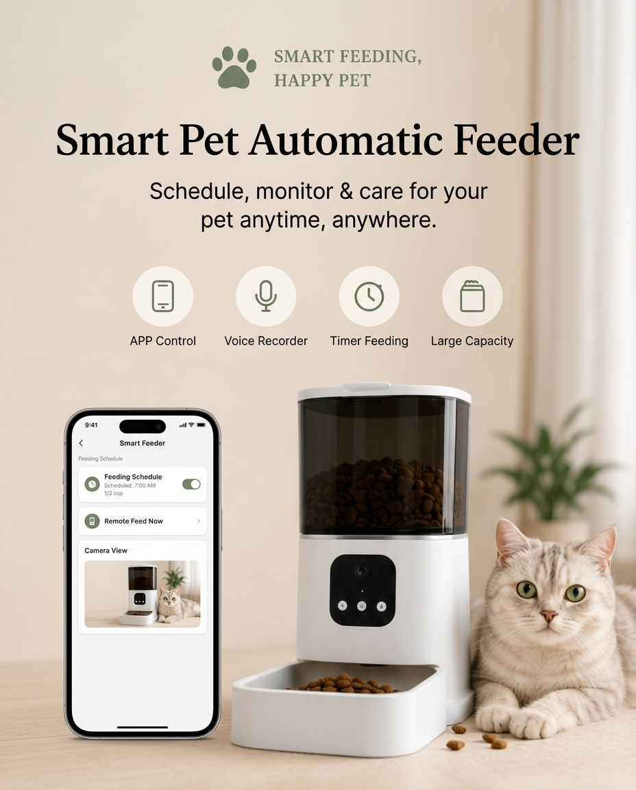 Smart WiFi Automatic Pet Feeder