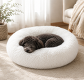 Round Plush Pet Nest - Donut Bed