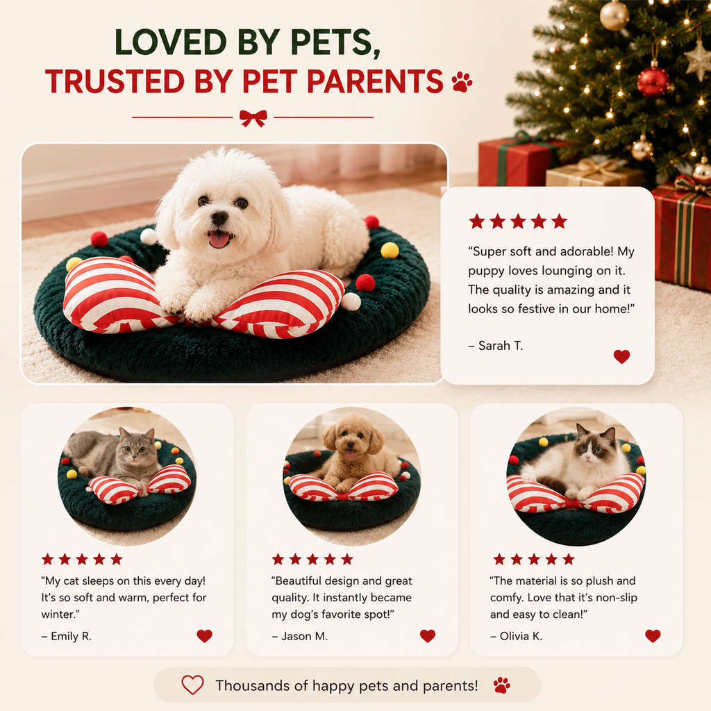 Christmas Plush Pet Mat
