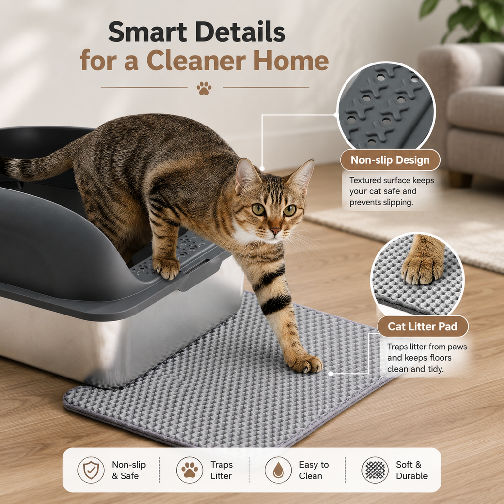 Stainless Steel Cat Litter Box Set
