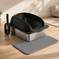 Stainless Steel Cat Litter Box Set